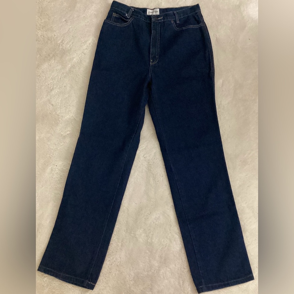 NEW Vintage 1980s 90s Calvin Klein Jeans Size 12~Mom Jeans~Dark Blue Denim~NWOT